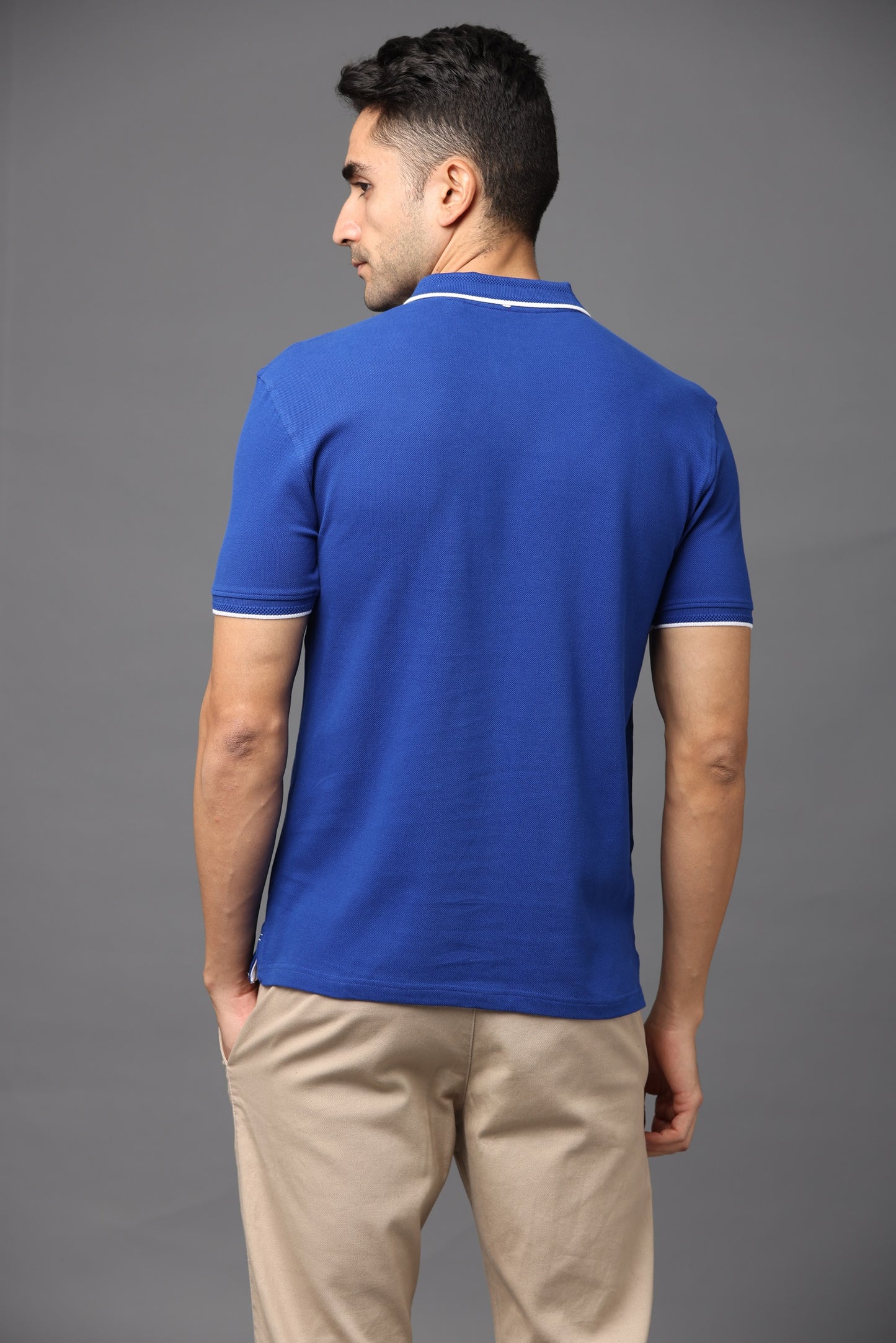 Irsya Premium Cotton Polo T-shirt - Imperial Blue