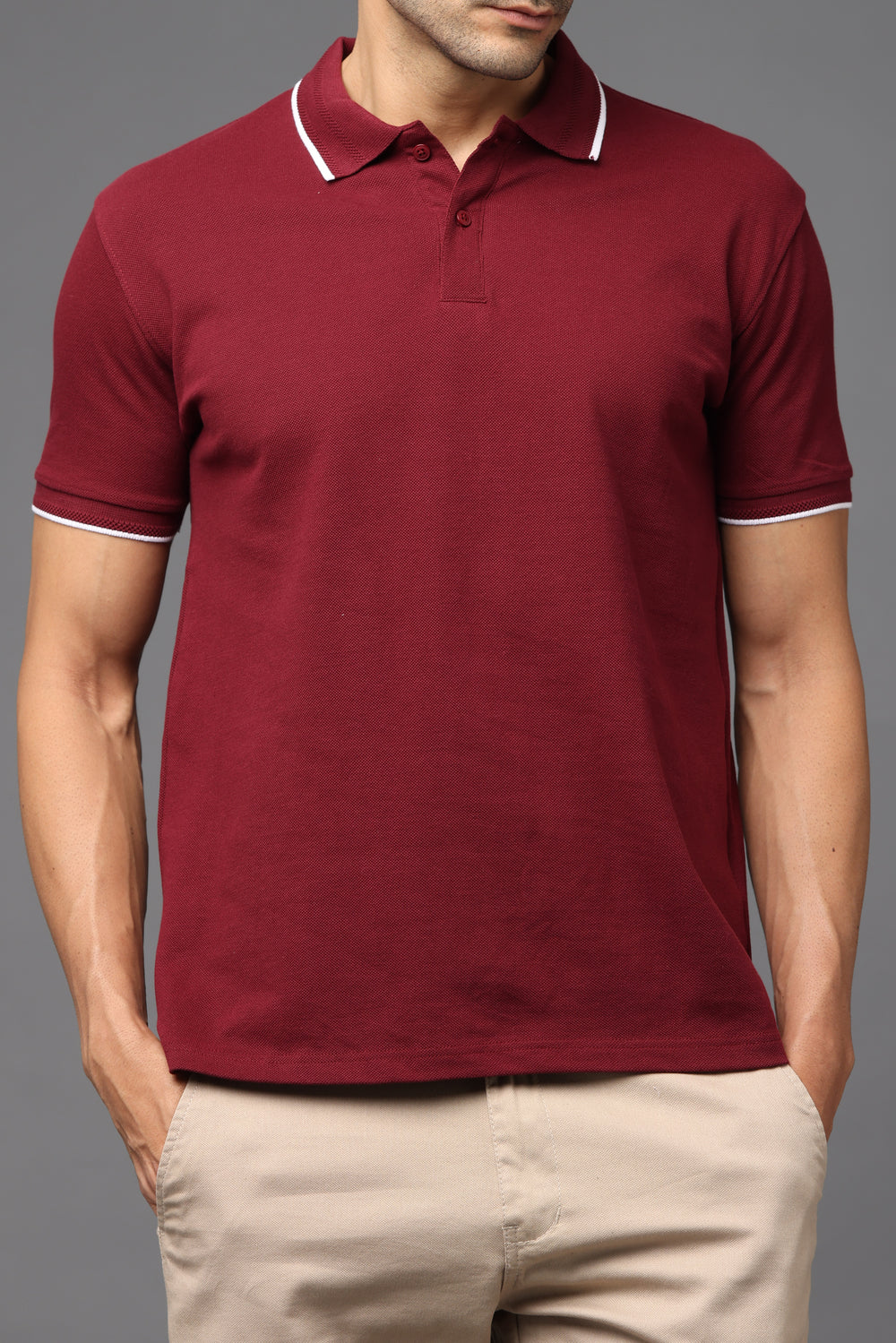 Irsya Premium Cotton Polo T-shirt - French Wine