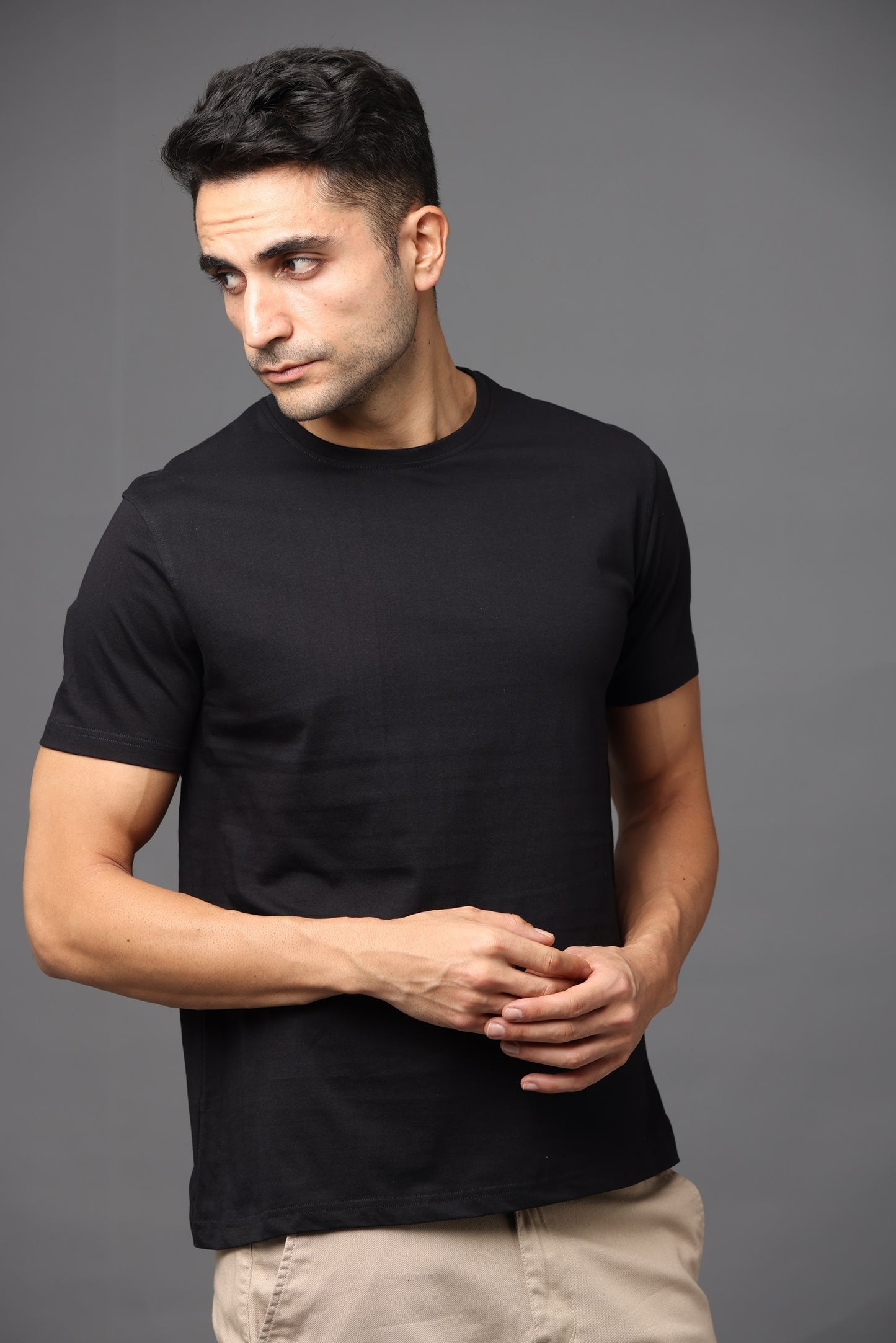 Irsya Premium Crew Neck Unisex Tshirt - Classic Black