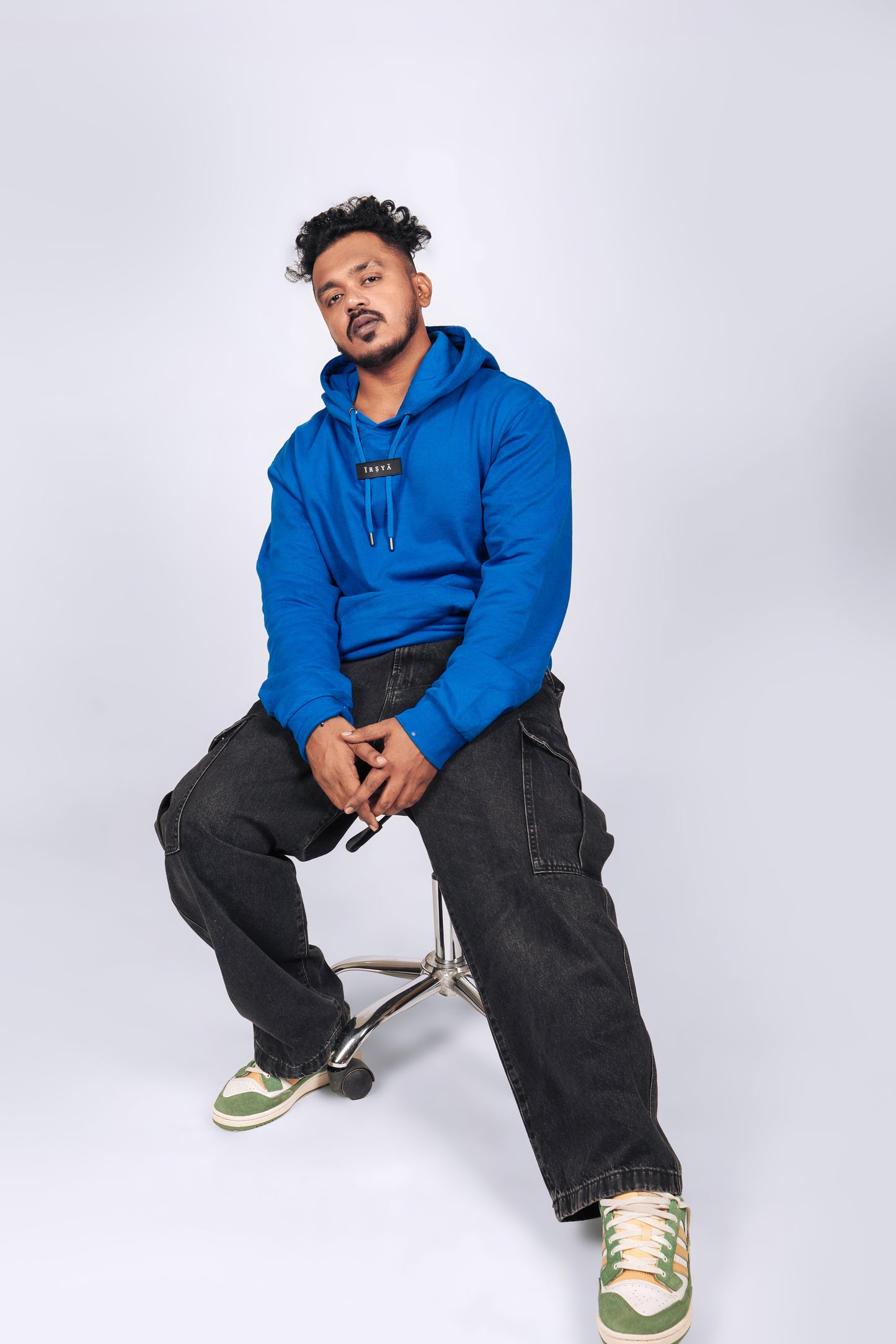 Irsya Sapphire Shield Unisex Hoodie - 300 GSM French Terry Brushed Fabric