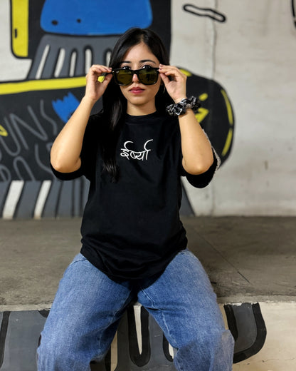 Irsya Mandala Black Oversized TShirt