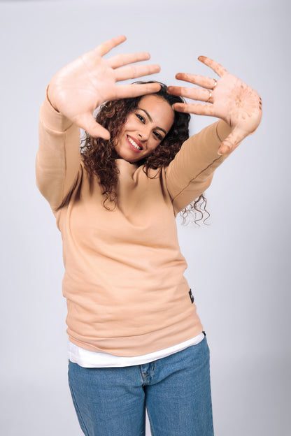 Irsya Pure Nude Unisex Sweatshirt - Premium French Terry Brushed Fabric