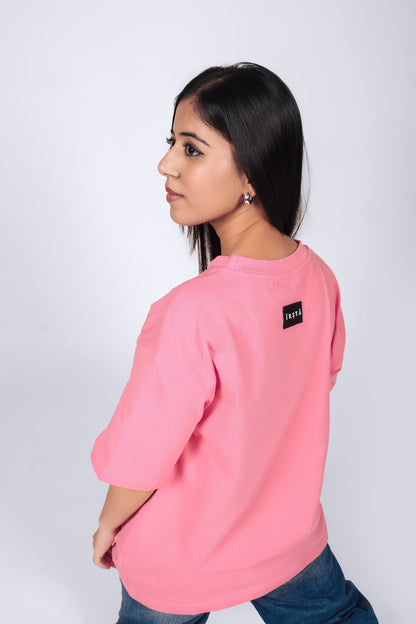 Irsya Oversized Bubblegum Pink Tee - Unisex