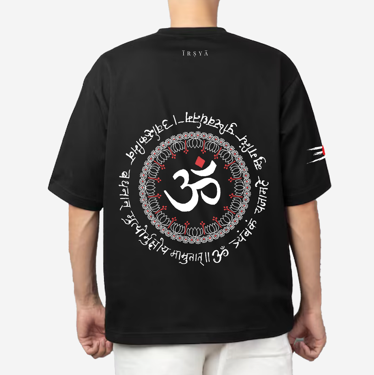 Karma Om Unisex Black Oversized Tee