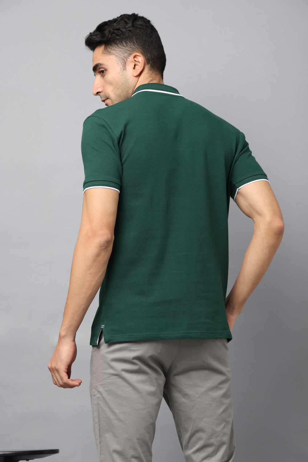 Irsya Premium Cotton Polo T-shirt - Bottle Green
