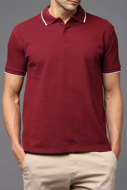 Irsya Premium Cotton Polo T-shirt - French Wine