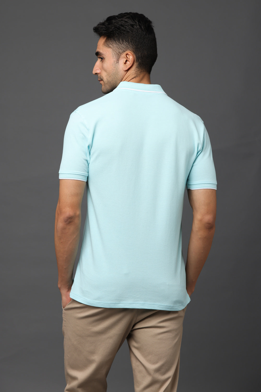 Irsya Premium Cotton Polo T-shirt - Mint Blue